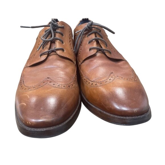 Cole Haan Mens Brown Leather Wingtip Oxford Shoes Size 12M SKU 9413 - Picture 11 of 16